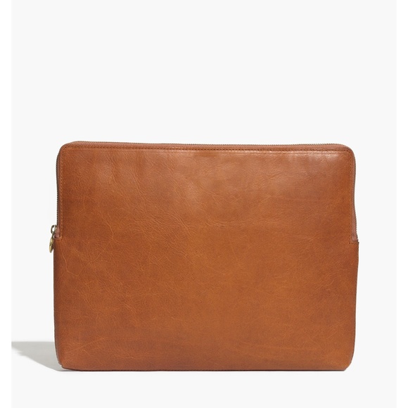 Madewell Handbags - New MADEWELL The Leather Laptop Case in English Saddle Leather